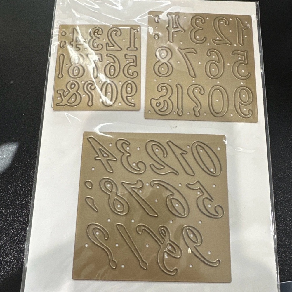 Anna Griffin Number & Punctuation Dies AG-1235H NEW - Retired with Idea Sheet